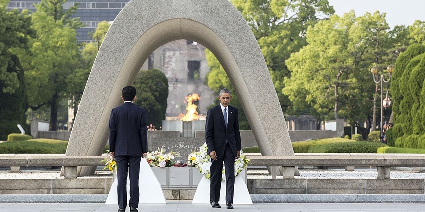 Hiroshima Peace Memorial Museum featuring the Flame of Peace symbolizing hope.