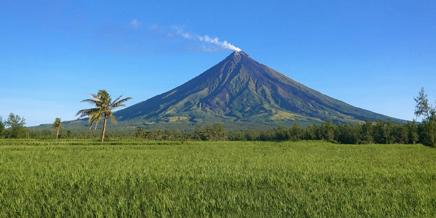 Mayon Volcano is a perfect cone-shaped volcano offering stunning views and thrilling hikes.