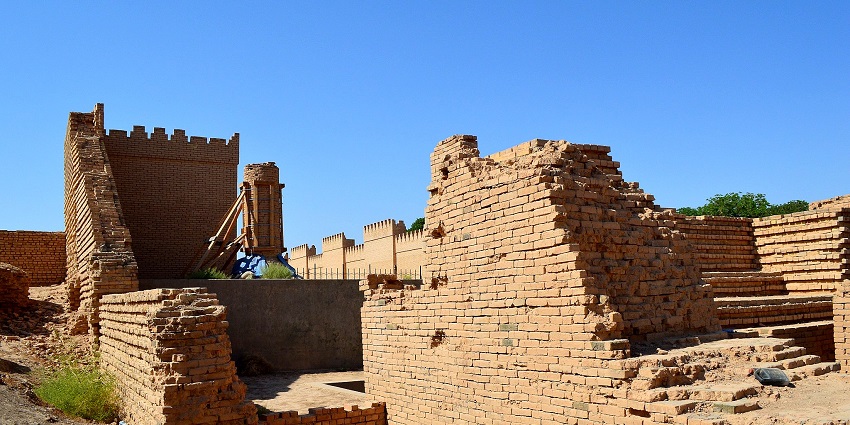 Ruins of the ancient city in Iraq 6th century BC with historical significance