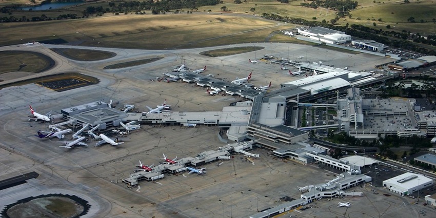 An image of the running terminal of Melbourne airport also known as Tullamarine airport.