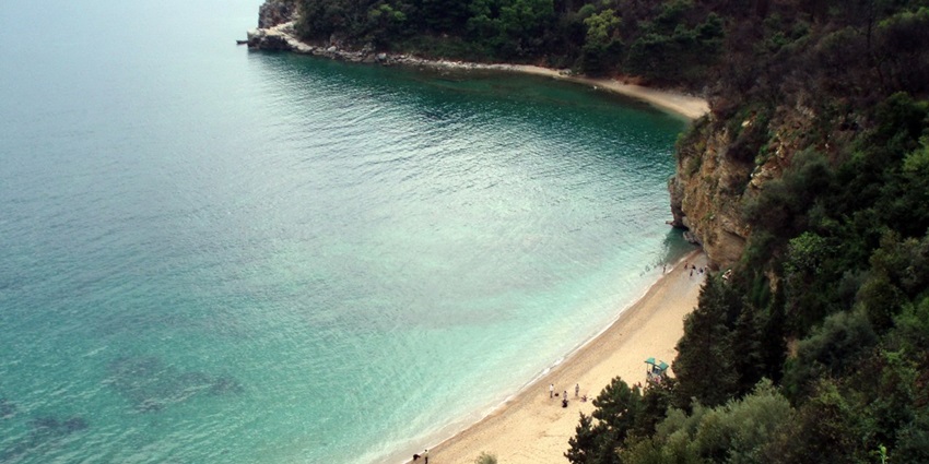 One of the best golden sandy beaches in Montenegro with crystal-clear waters.