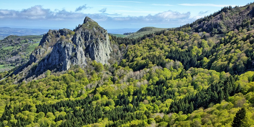 An aerial view of Mont Dauban, a picturesque place in Silhouette Island, Seychelles.