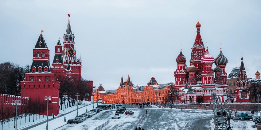 Russia's capital city with iconic landmarks, culture, and history