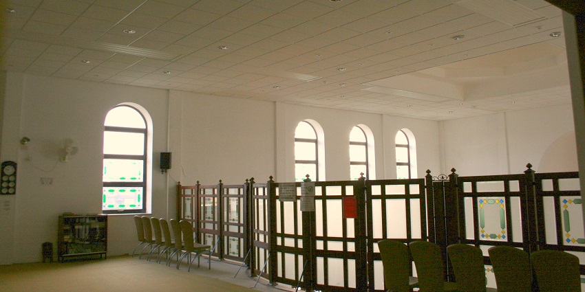 A separate ladies prayer area organised at one of the mosques in Portugal
