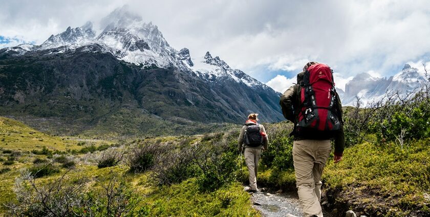 An image of a group of people trekking in India on the Shivendra Hans Pandey in Madhya Pradesh.