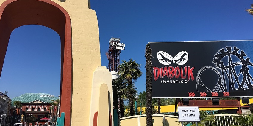 Entrance to the Movieland Park near Lake Garda