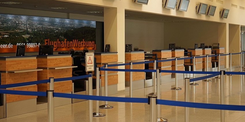 An image of an airport interior resembling the Mühldorf Airport located in Germany.