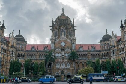 The beautiful picture of the Mumbai - The famous Chhatrapati Shivaji Maharaj Terminus in Mumbai