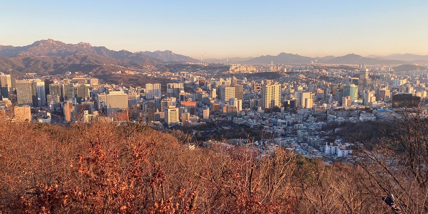 Namsan Seoul Tower, Namsan Mountain Park offering hiking trails with city views and nature.