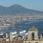 Naples from the Castello Sant Elmo with Abbazia San Martino the port - Naples Beaches