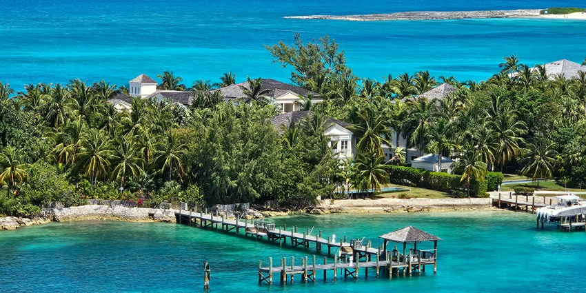 Bahamas Islands, known for white sandy beaches, historic sites, and lively culture.