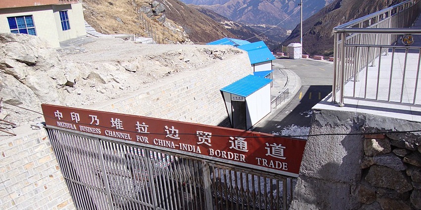 A strategically important India-China trade border point at Nathula Pass in Eastern Sikkim