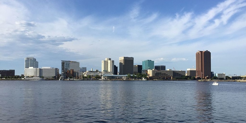 Tranquil countryside with waterways, beaches, and historic market towns.