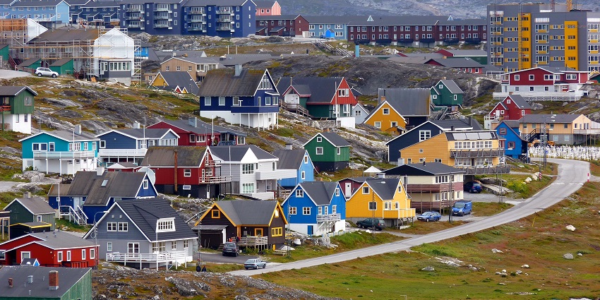 An image showing a view of the Nuuk, one of the best places near Northeast Greenland National Park.