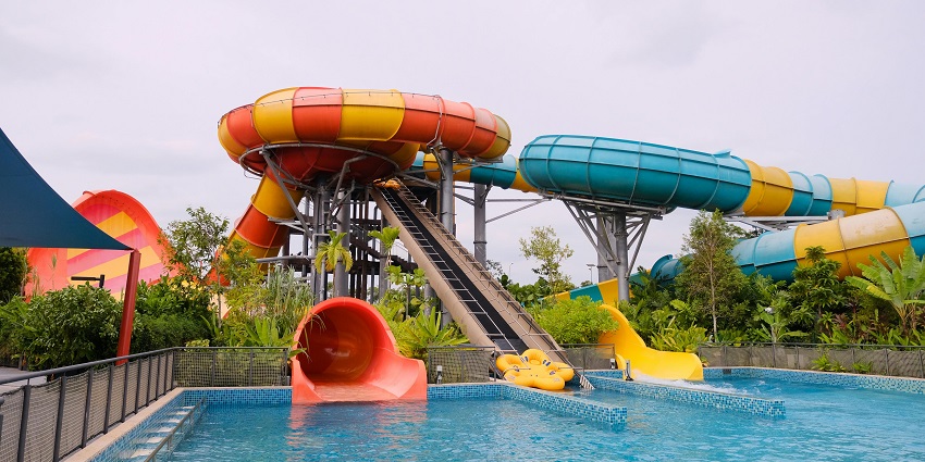 A view of Ocean World Water Park, which is one of the popular destinations for families.