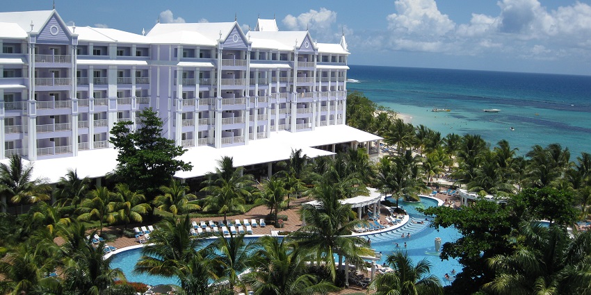 Magnificent views of the ocean from a hotel room in Ocho Rios, a town in Jamaica.