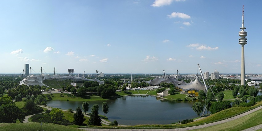 An image showing the view from Olympic Hill of Olympiapark, a famous place near BMW Museum.