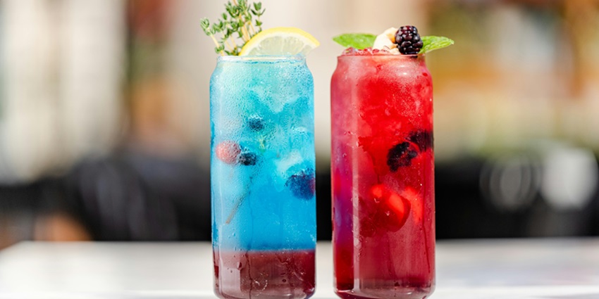 An image of colourful mocktails that are staple for enjoying Kyrgyzstan Nightlife in Osh