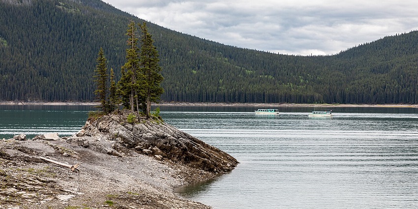 View of the largest lake in Canada at the backside.