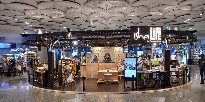 Image of Isha Foundation store in Chhatrapati Shivaji Maharaj International Airport, Mumbai