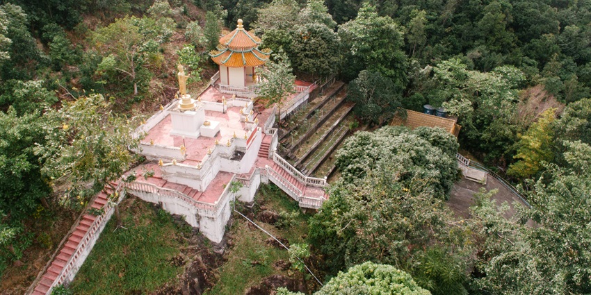 Beautiful image of the scenic Pa-Auk Forest Monastery in Myanmar