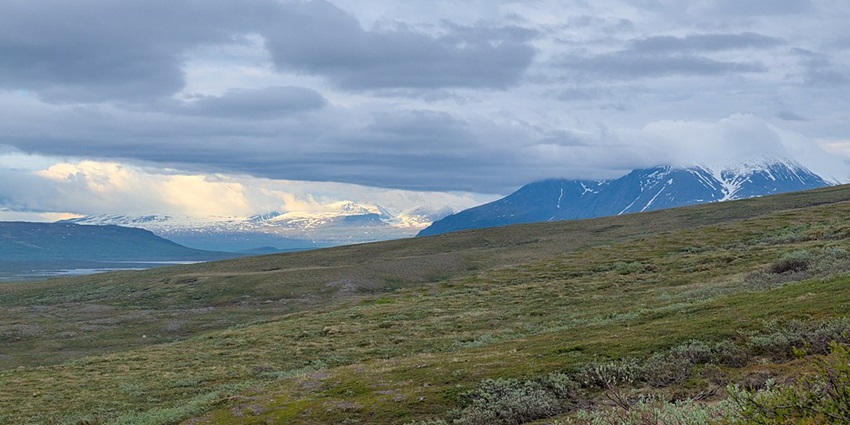 An image showing a view of the Padjelanta National Park, a famous tourist attraction near Sarek National Park.