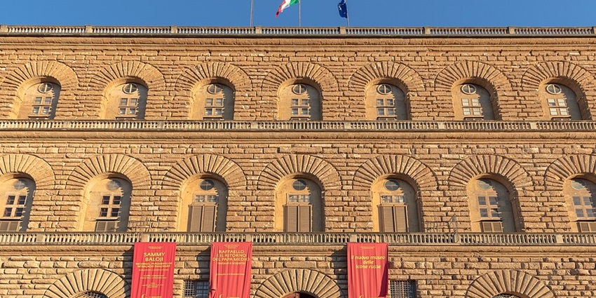An art enthusiast admiring iconic works in an Art Museum in Italy