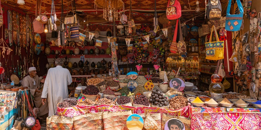 Lively market area famous for local handicrafts and street food