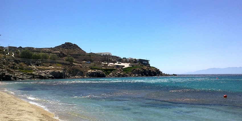 Image of Cyclades Mykonos Paradise beach in Greece with stunning views
