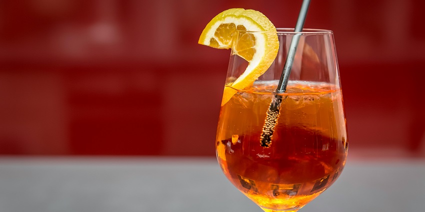 Image of a Clear Wine Glass With Lemon Juice at the Peace Hotel Old Jazz Bar