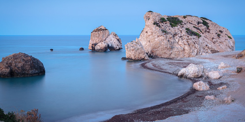 Petra tou Romiou is popular as a site of natural beauty with a dramatic landscape.