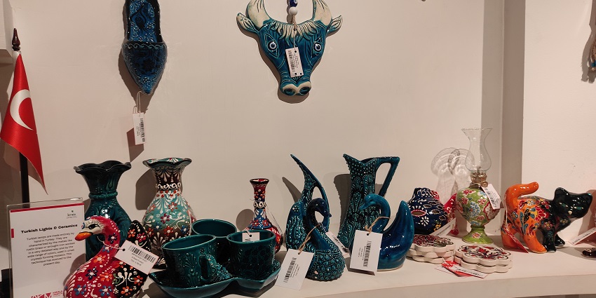 Turkish ceramics in the Pinjore Heritage Festival, to be bought by the tourists.