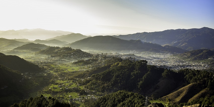 A beautiful misty morning at Pithoragarh, also known as Mini Kashmir of Uttarakhand