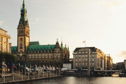 Image of Hamburg, Landungsbrücken, a scenic waterfront among places to visit in Hamburg.