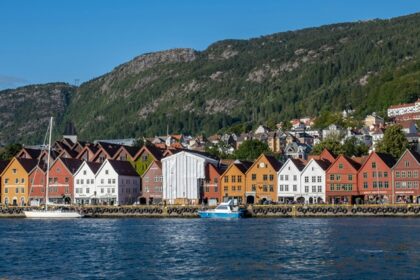 Image of a scenic view towards Norddalsfjorden, highlighting places to visit in Norway