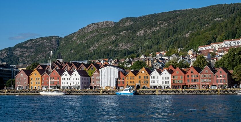 Image of a scenic view towards Norddalsfjorden, highlighting places to visit in Norway