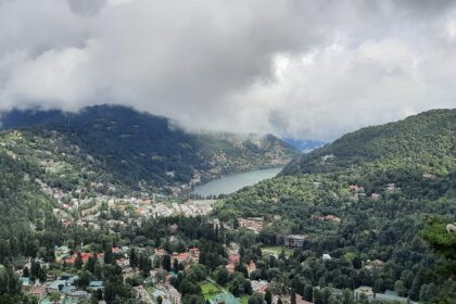 A photo of Nainital from the route towards cheena peak.