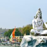 An image of Lord Shiva on the banks of Ganga, Rishikesh, one of the places to visit in India