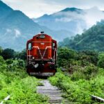 Image of a train amidst lush green surroundings - places to vsiit near Kathgodam