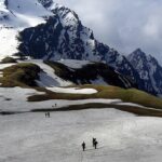 An image of the Snowy landscape in India in December, one of the best places to visit in India with family.