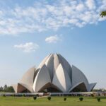 An image of Lotus temple in Delhi, North India, one of September's best places to visit