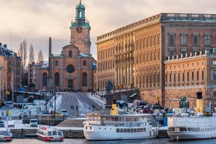 An image showing the front page banner of Wikivoyage, highlighting places to visit in Stockholm.