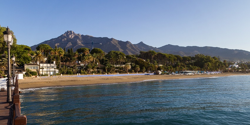 Playa de Nagüeles, among beaches in Marbella Spain