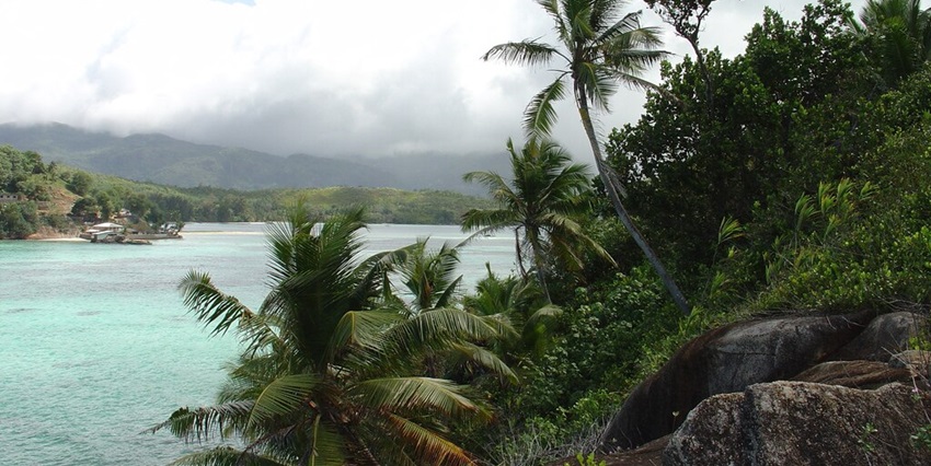 A scenic view of Pointe Ramasse Tout, a hidden paradise in Seychelles' Silhouette Island.