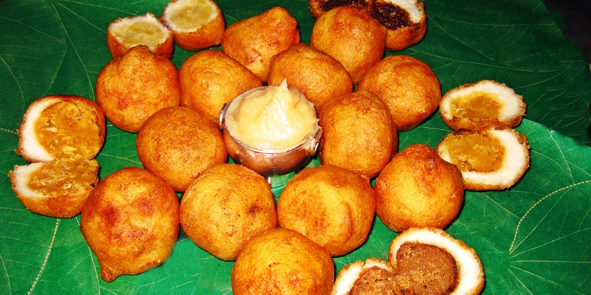 Poornam Boorelu is a flavourful street food in Vijayawada.