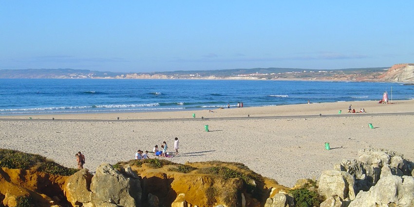 Panoramic views of Praia do Baleal, one of the top destination for surfers in Portugal