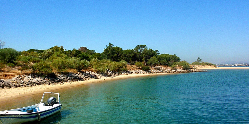 An image of a Portugal beach, Praia da Ilha Tavira, one of the most beautiful beach
