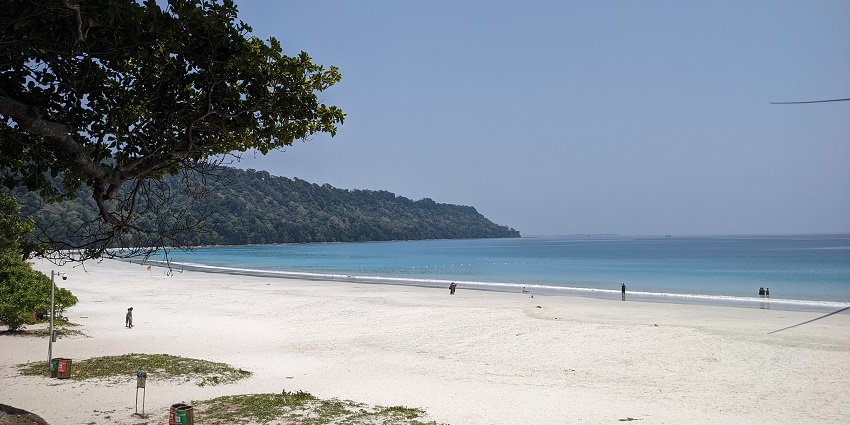 An image of Radhanagar Beach on Havelock Island, one of the popular beaches in India.