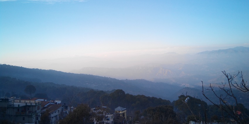 Image of Ranikhet mountain valleys during sunset - land of god of beauty
