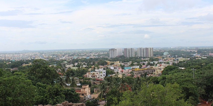 An aerial view of Bhubaneswar, a place where the Regional Science Centre is located